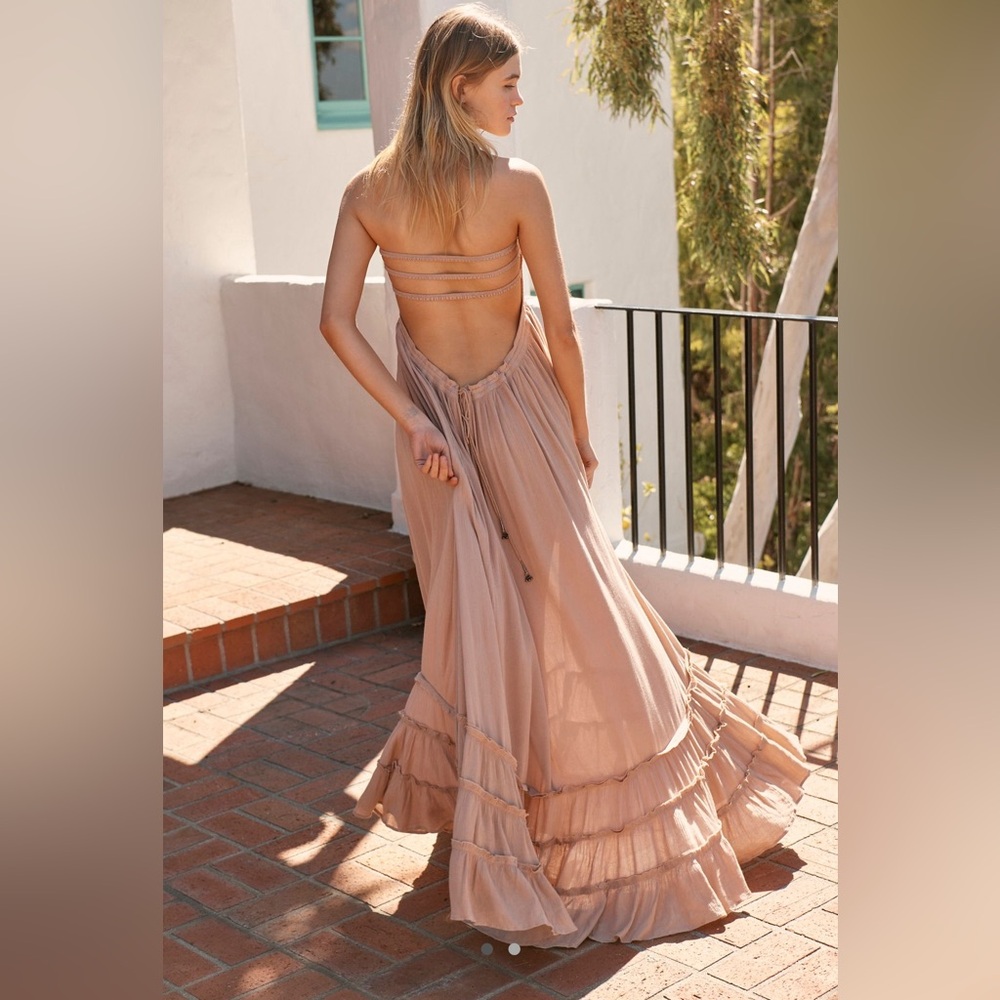 NWOT FREE PEOPLE tropical maxi dress